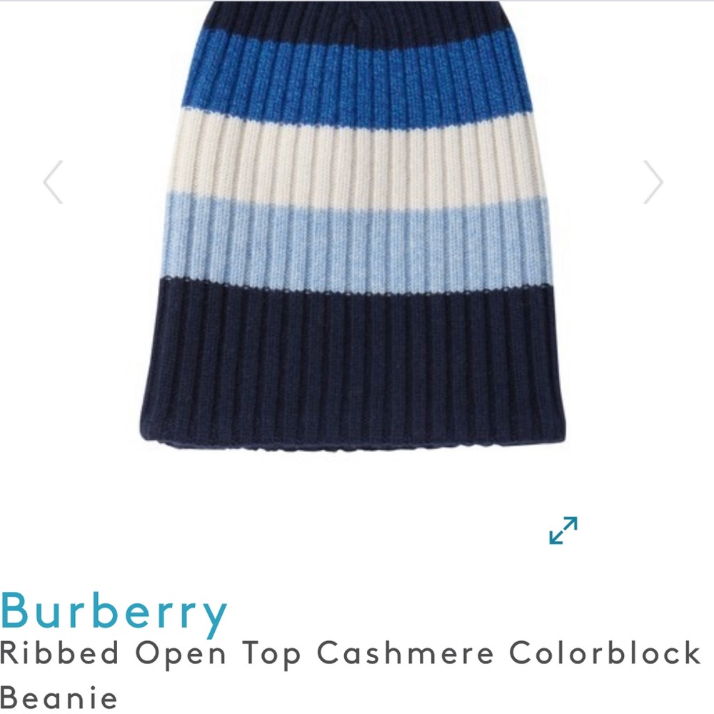 Burberry💙Rubbed Open Top Cashmere Color Block - Picture 5 of 5